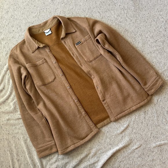 Columbia Shirt Jacket Brown Large Men - Picture 1 of 5